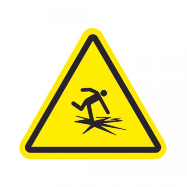 Panneau Triangle Sticker Danger Glace mince TRI-STI163